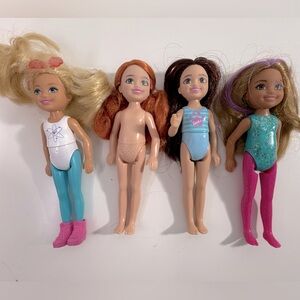 6” Barbie Chelsea Club Doll Bundle - 4 dolls